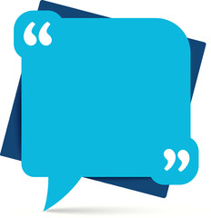 Naklejka premium Blue speech bubble creating blank space for text, representing communication or quotes