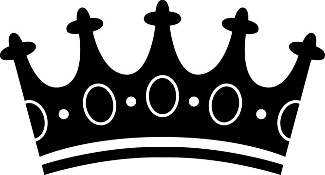 Black crown icon representing leadership, success, and monarchy