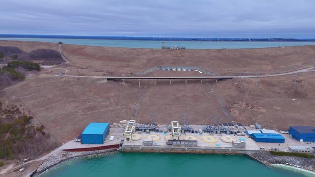 DTE pumped storage facility in Ludington, Michigan, USA generating clean energy