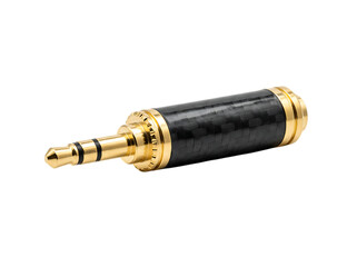 Fototapeta premium High end audio adapter with carbon fiber body and gold plated connectors