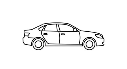 Obraz premium Side View of a Sedan.
