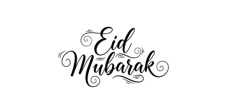 Eid mubarak greeting card design with elegant calligraphy