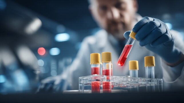 Researcher Monitoring Chemical Reactions in Transparent Laboratory Setting