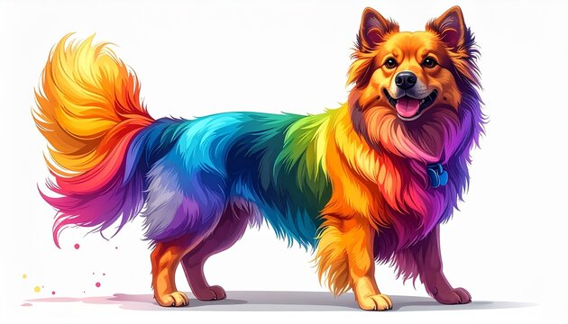 虹色の犬