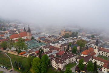 Nowy Sącz, centrum miasta, widok z powietrza. © Maciej G. Szling