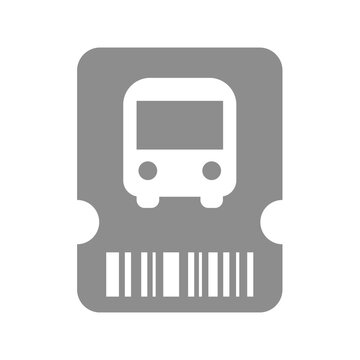 Bus ticket vector icon. Public transport station symbol.