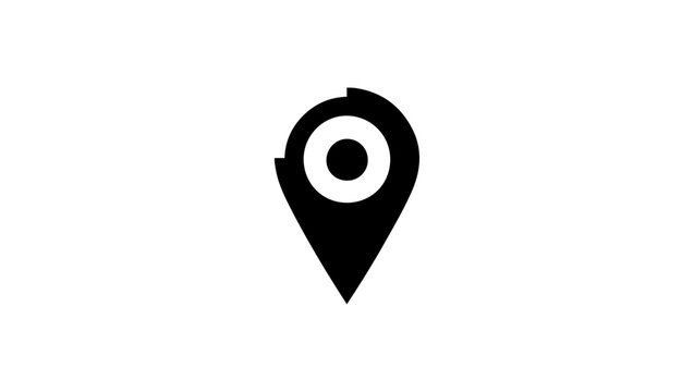 A logo for Location map pin icon Modern map marker collection. Pinpoint. Location pin icon. 
Map pin place marker. Map marker pointer igro track company minimal logo in black and white, icon, pin, sig