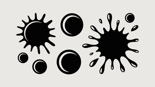 Minimalist ink blot and dot textures &ndash; Ideal for brush-style branding, artistic backgrounds, or design elements.