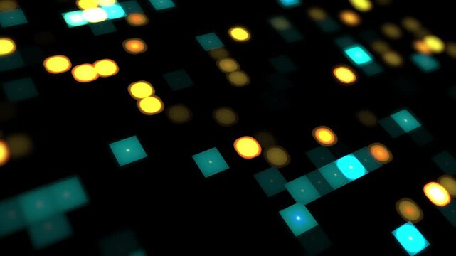 Cyber Data Network Grid Seamless Motion Graphics FX in Ultra HD 4K Quality, Abstract Digital Technology Mosaic Background Animation Loop, 4K Seamless Digital Technology Grid Background Animation,