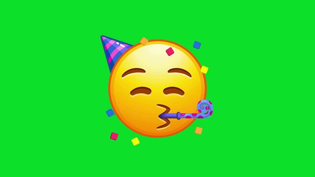 vector illustration of an birthday emoticon