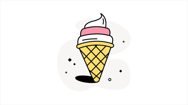 Ice cone Animation Mp4 File
