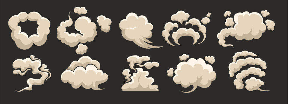 Cartoon dust clouds