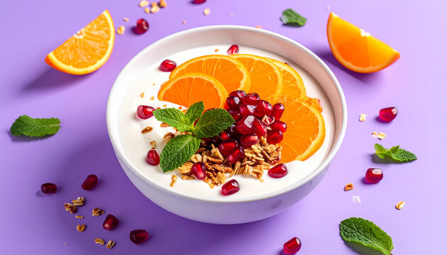 Fresh Citrus Dessert Plate with Colorful Fruits
