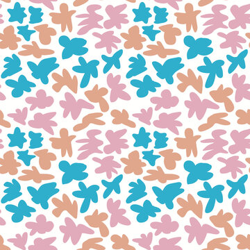Rustic Blobs in Summer Color Palette Seamless Pattern Two