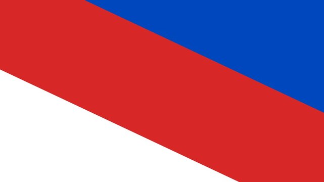 Abstract Geometric Background with Dynamic Red Blue and White Shapes.