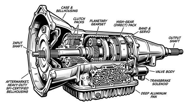 Automatic Transmission Cutaway Diagram.