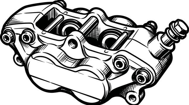 Brake Caliper Closeup View 1.