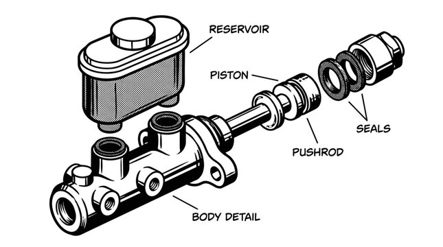 Brake Master Cylinder Diagram.