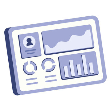 Analytics and data tracking dashboard illustration