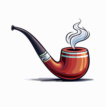 Smoking Pipe with Smoke
