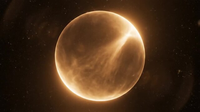 Bright glowing circular light in abstract dark background