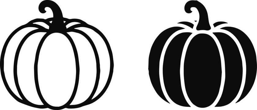 pumpkin silhouette vector negative space illustration icon