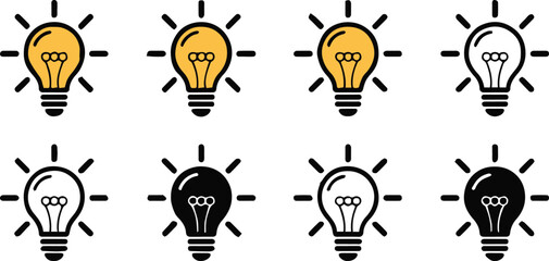 idea creativity concept lightbulb icons alternating on and off © AIcon Star