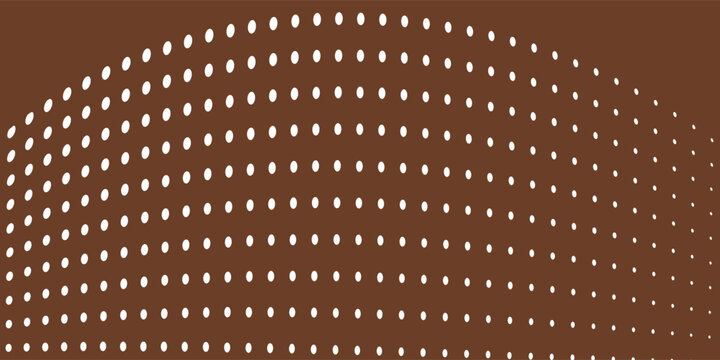 Brown background with evenly spaced white polka dots. Pattern repeats uniformly across the entire frame. Simple, clean, and visually soothing design. Perfect for backgrounds, templates