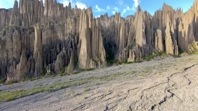 Valle de las Animas Dramatic Rock Formations at Sunset, La Paz, Bolivia