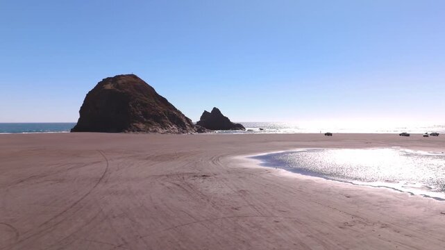 Santuario Piedra Viento Topocalma Chile coastal landscape beach sea nature rock formations