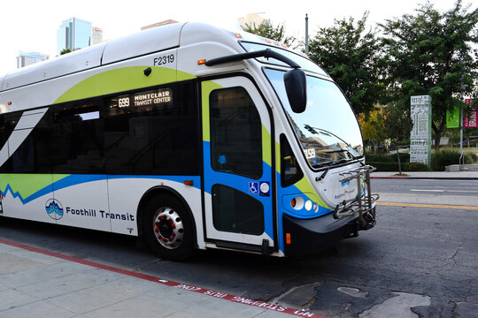 Los Angeles, California &ndash; October 28, 2025: Foothill Transit Bus