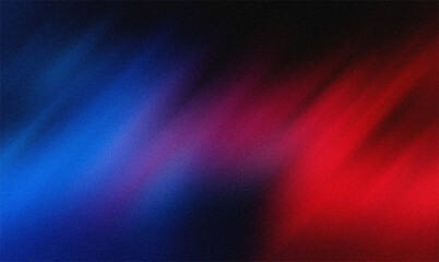 Dramatic red and blue smoke effects on dark background with grainy film texture creating dynamic contrast and intense mood. © PureVector Lab