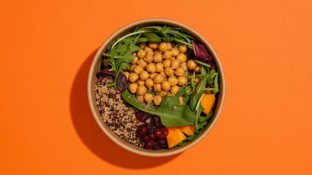A vibrant and healthy quinoa bowl packed with fresh ingredients offers a nutritious meal choice for promoting wellness and mindful eating.