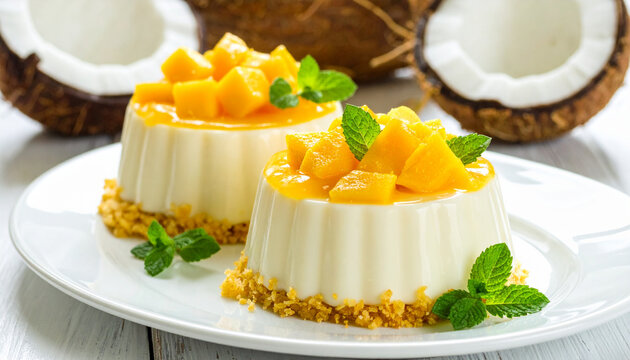 Cream cheesecake and pumpkin pie with whipped cream served on a plate with fresh fruit and sweet dessert pastries