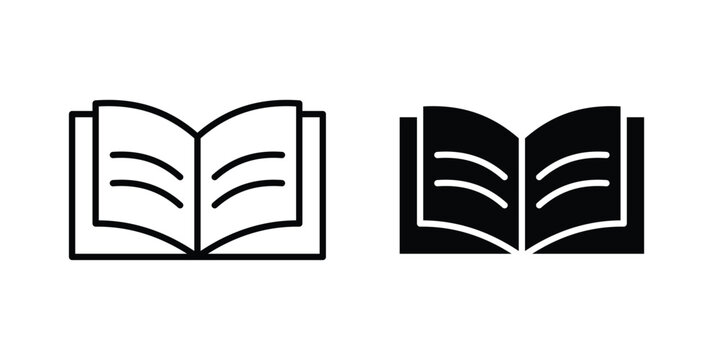 Book icon concept editable. Best for web ui design