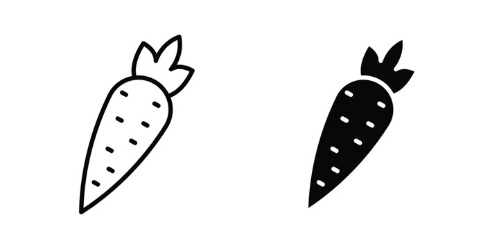 Carrot icon concept editable. Best for web ui design