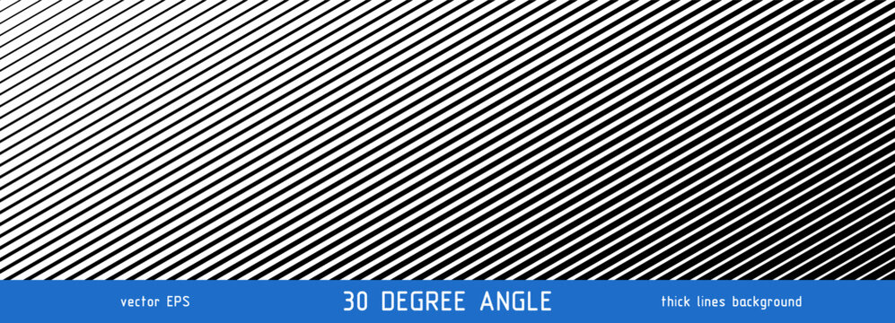 Diagonal slash line pattern with fading parallel 30 degree angled stripes creating a simple geometric texture. Vector illustration isolated on white background with repeating stripes for modern design