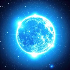 Fototapeta premium view of the bright moon at night