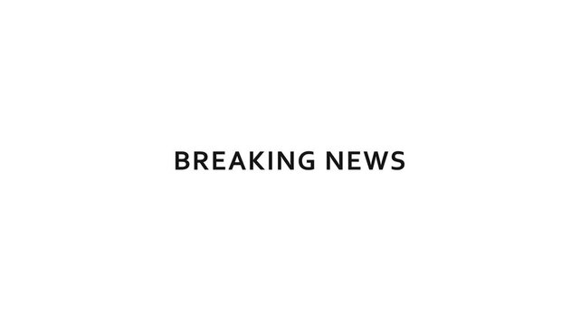 4k animation breaking news lower third with white background