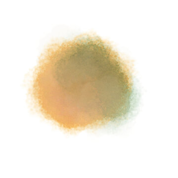 Army Green and Orange Watercolor Brush Stroke