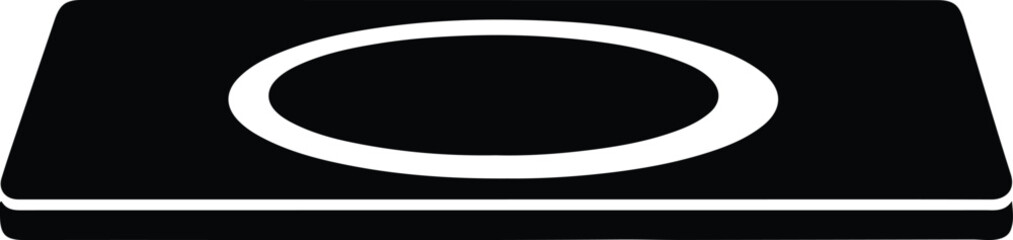 Silhouette design of a modern wireless charging pad device vector © Golshan Ara Monny