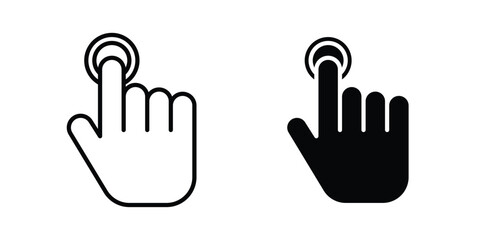 Fototapeta premium finger tap icon concept editable. Best for web ui design