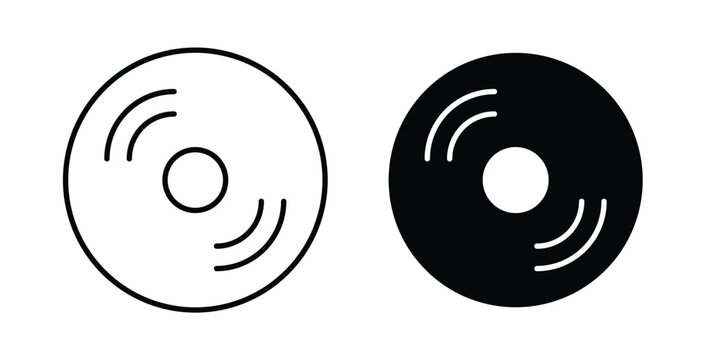 Vinyl icon illustrations on white, Best for Design Projects