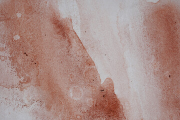 Fototapeta premium Abstract watercolor texture with soft earthy tones and fluid stains. Hand-painted artistic background featuring organic patterns and delicate layered washes