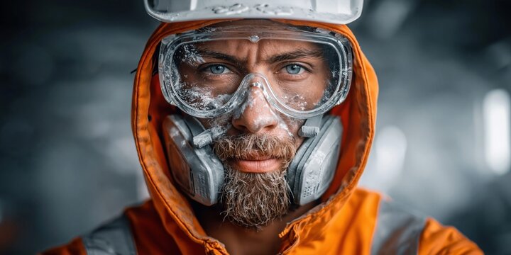 Focused determination amidst challenging work conditions