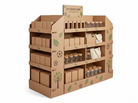 Retail Point Of Sale Display Made From Recycled Corrugated Cardboard