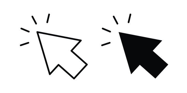 Mouse pointer icon concept editable. Best for web ui design
