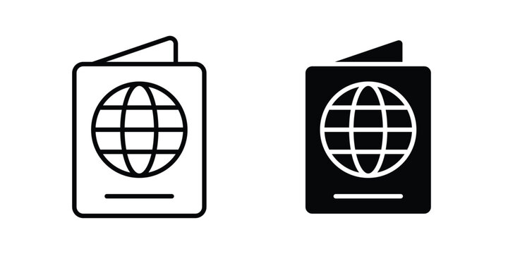 Passport icon concept editable. Best for web ui design