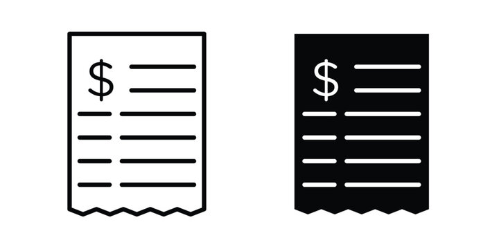 Payment receipt icon concept editable. Best for web ui design