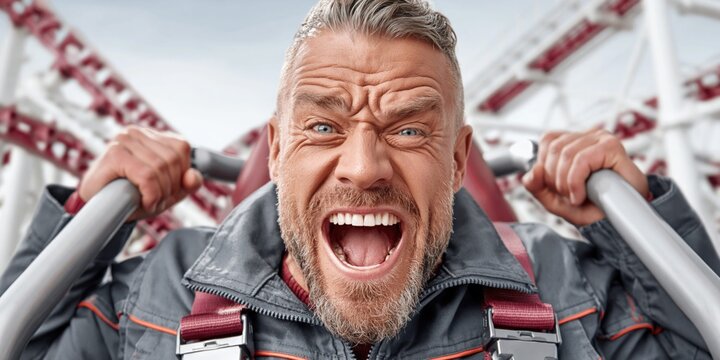 Extreme fun rollercoaster experience a moment of pure joy